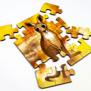 Puzzle Kengura - Drevené puzzle - 16 dielikov - mufotoys.eu