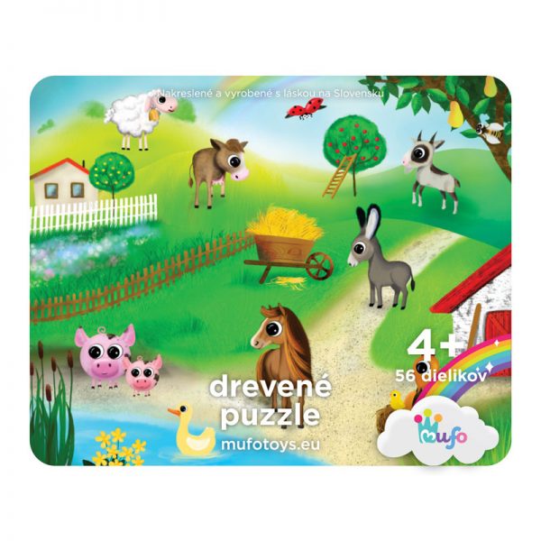 Drevené puzzle - Farma - 56 dielikov - mufotoys.eu