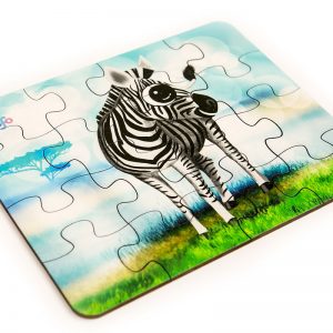 Puzzle Zebra - Drevené puzzle - 16 dielikov - mufotoys.eu