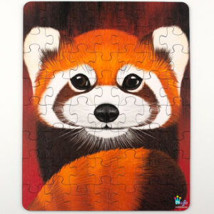 Puzzle Červená panda portrét - Drevené puzzle - 56 dielikov - mufotoys.eu