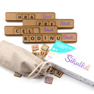 Šikulka - zábavná drevená spoločenská hra s písmenkami a slovami pre všetkých - mufotoys.eu